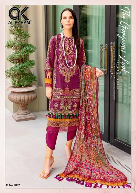 Fidous Vol 2 By Al Karam Karachi Cotton Dress Materials
